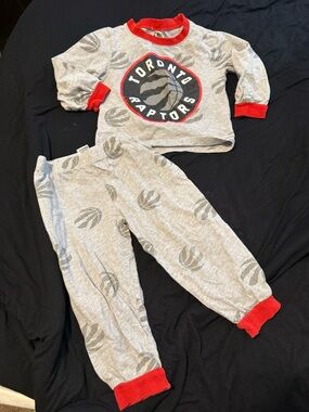 Toronto Raptors Kids Grey & Red Pajama Set